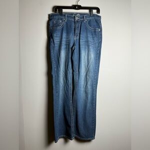 Miss Firefly Blue Straight-Leg Jeans with Medium Wash